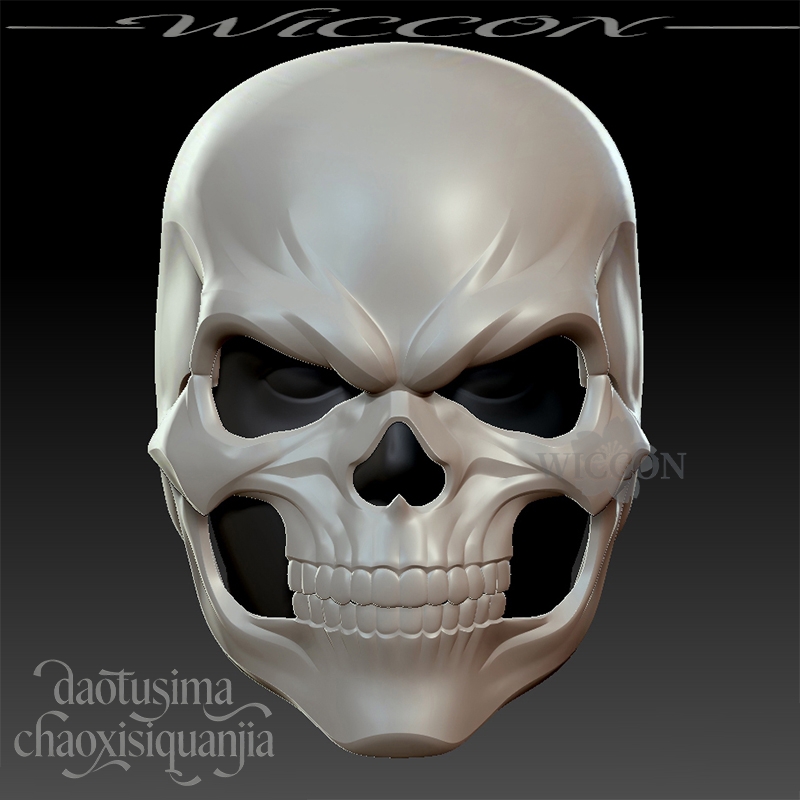 3D Printing Mask - Maska-czaszka z kwasu polilaktydowego drukowana w