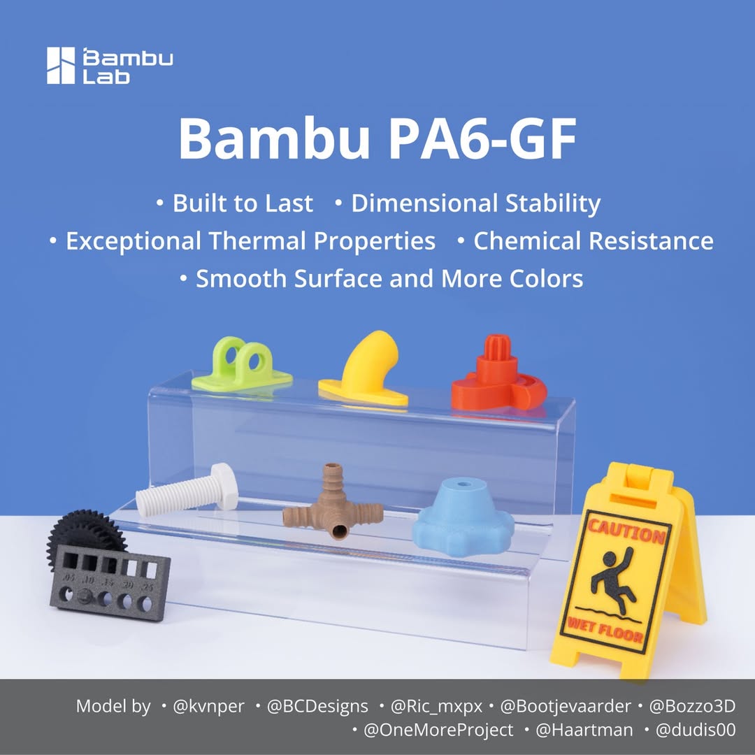 3D Printing Nylon - PA6-GF dla filamentu Bambu Lab do